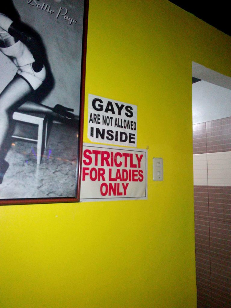 Gays not allowed inside