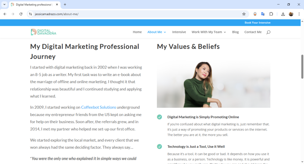 About Me Page