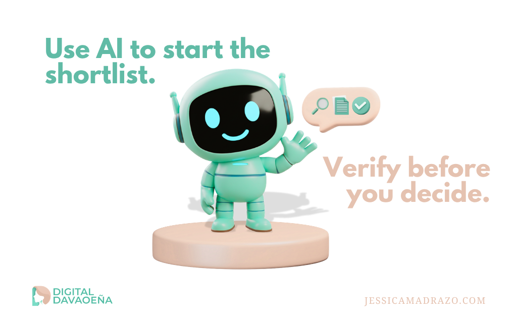 Use AI to shortlist, then verify